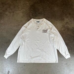 Vintage 90s George Strait long sleeve Henley shirt Size men's XL